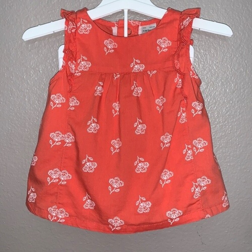 Carter's 12 month baby girl set of top and shorts.